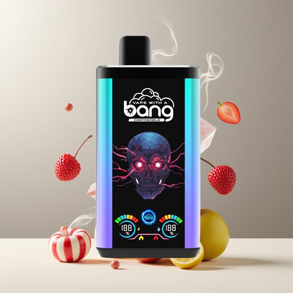 Bang 30K Pro 30000 Puffs grossister Sverige – 36ml E-Liquid, 550mAh, Dual-Flavor System, Nikotinstyrka 0%, 2%, 3%, 5% Pebermynteis & Tredobbelt Bær