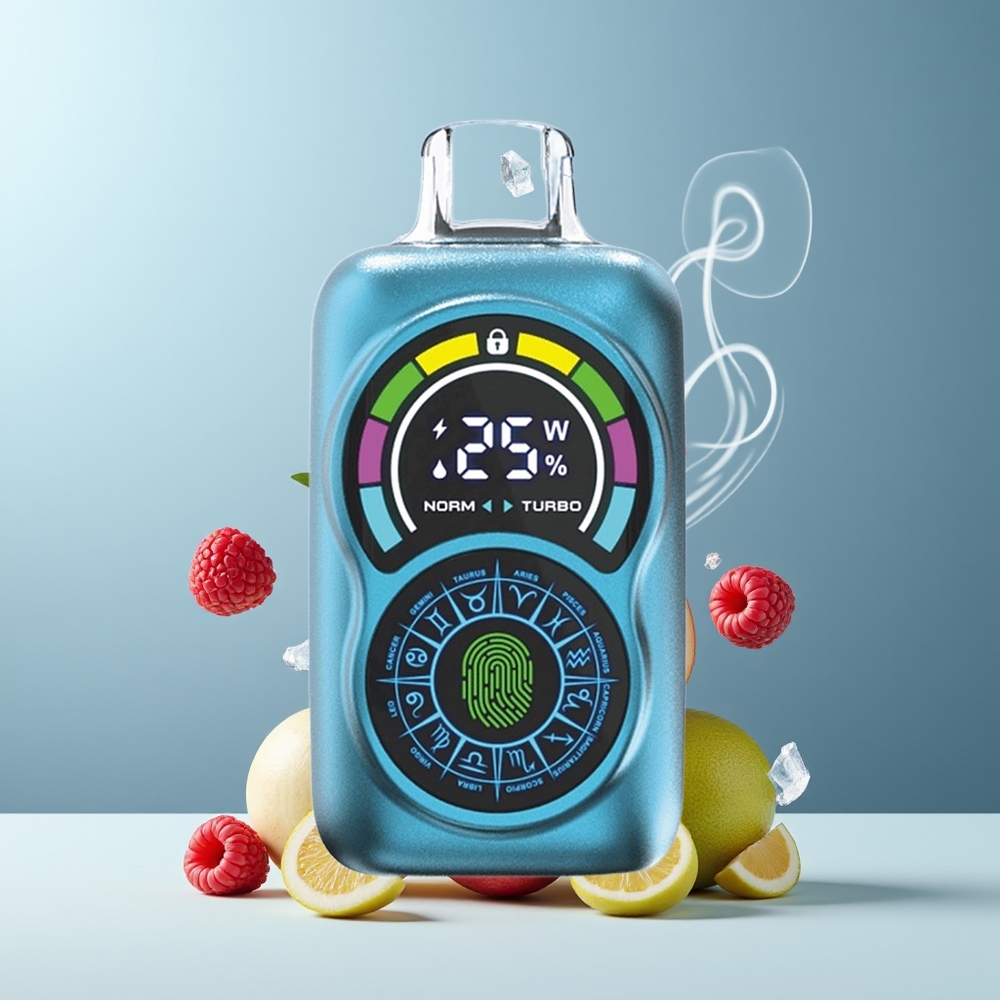 Bang King Constellation 36000 Puffs Grossister Sverige – 650mAh Battery, 30ml E-liquid, Justerbar Luftflöde Blå Razz Is