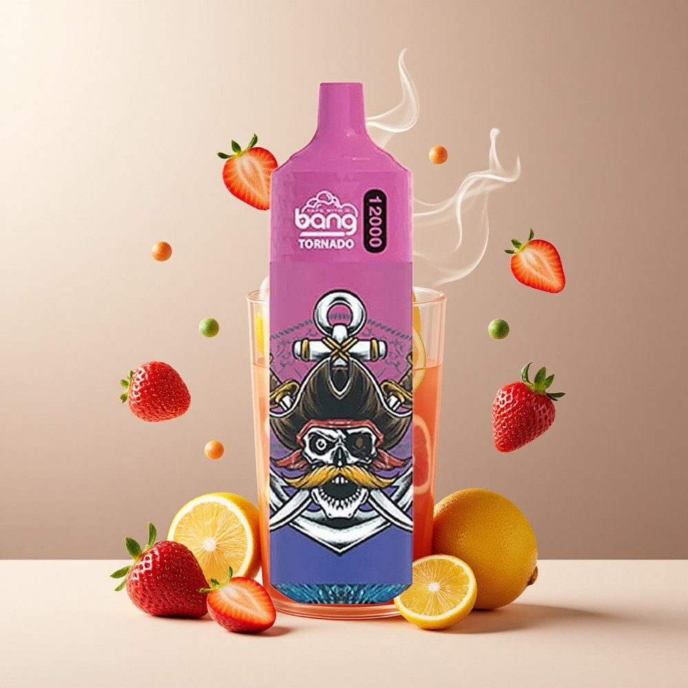 Bang Tornado 12000 Puffs 23ml 650mAh 0%,2%,3%,5% Nicotin grossister Sverige Jordbærjuice