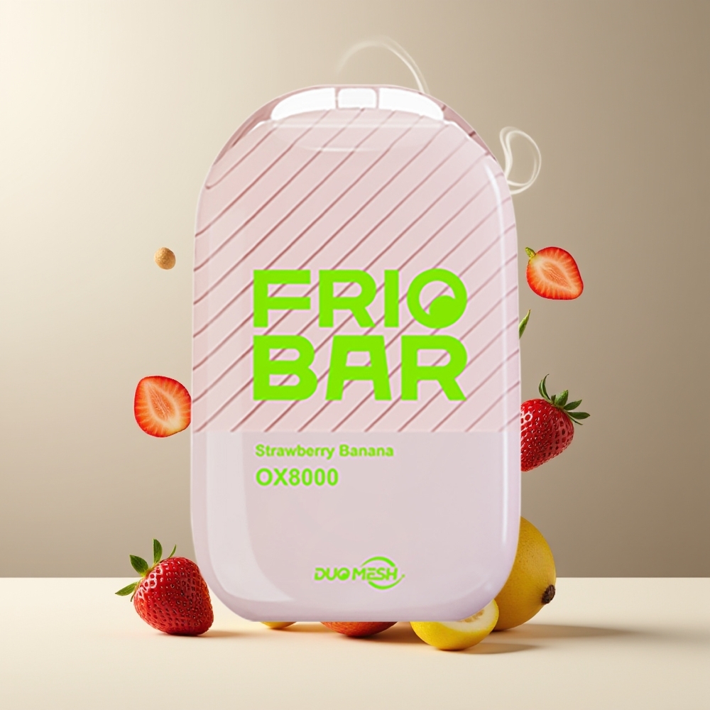 FRIOBAR OX8000 Grossister Sverige – 16mL Pod, 8000 puffar, 50mg/mL Nikotin, 600mAh USB-C