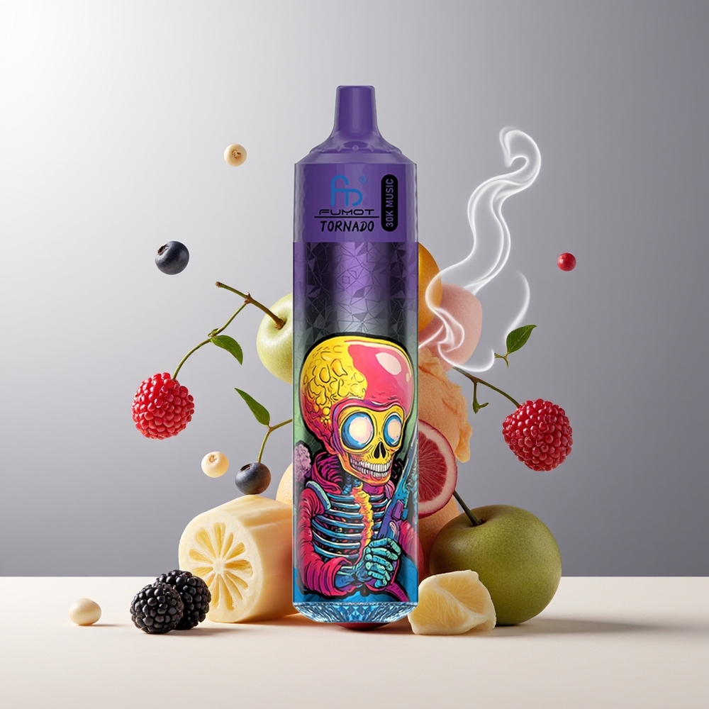 Fumot RandM Tornado 30000 Grossister Sverige – 30 000 puffar, 30mL, 1.0 Ohm mesh coil, 600mAh Blåbær Brombær