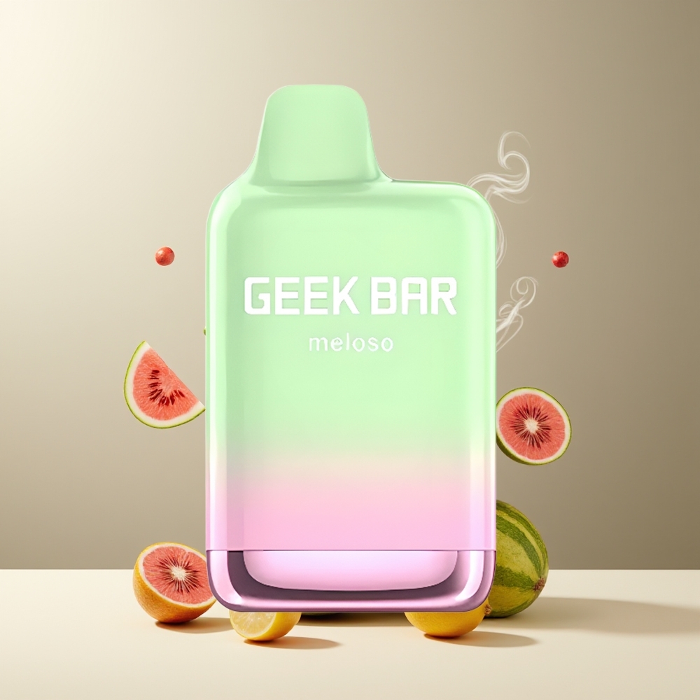 GEEK BAR Meloso Max 9000 Puffs 14ml 5% Grossister Sverige Engangs Vape med USB Type-C och Dual Mesh Coil