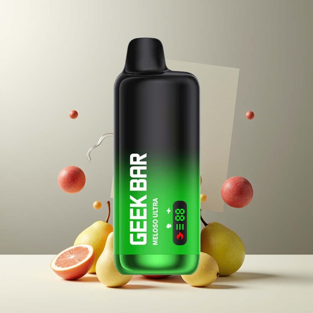 GEEK BAR Meloso Ultra 10000+ Puffs Engangs Vape med 5% Nikotin, 630 mAh Batteri, USB-C-laddning & Smart LED-skärm grossister Sverige Stone Freeze
