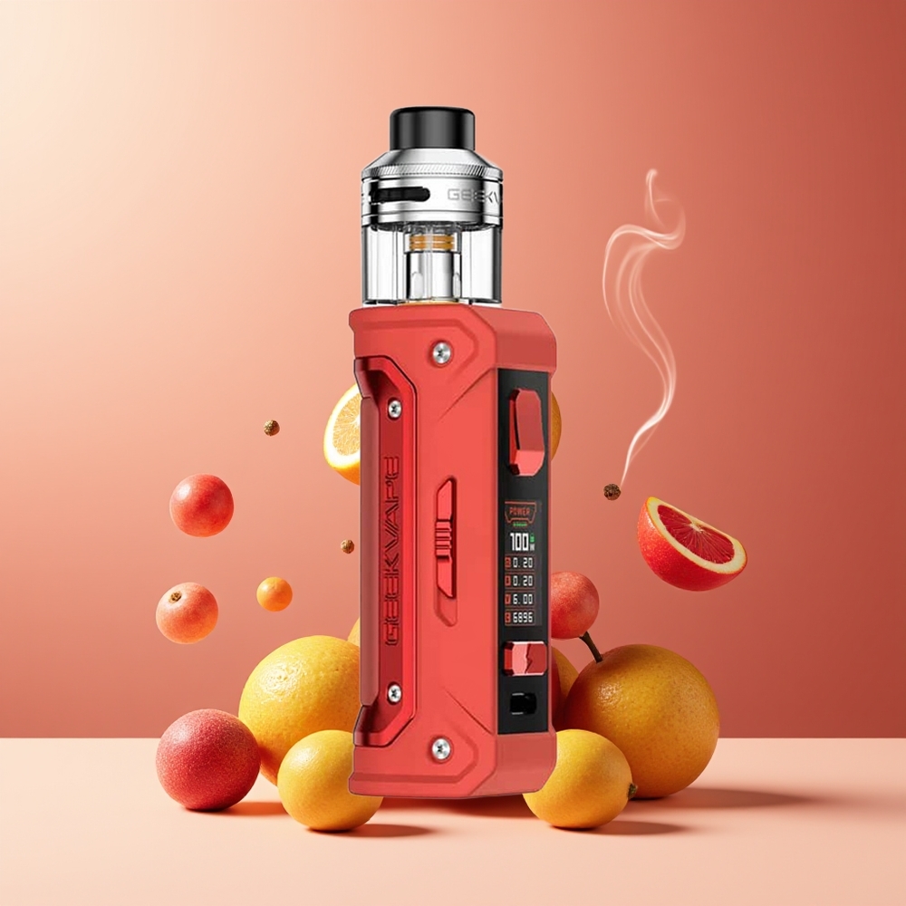 GeekVape E100i Kit 100W 3000mAh TFT-färgskärm Typ-C-laddning grossister Sverige