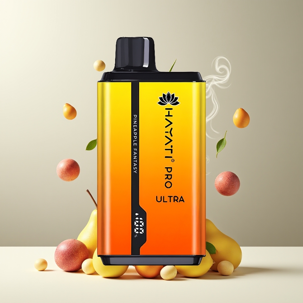 Hayati Pro Ultra 15000+ Puffs 850mAh 24ml 2% Nicotin 49 Smaker grossister Sverige Ananasfantasi