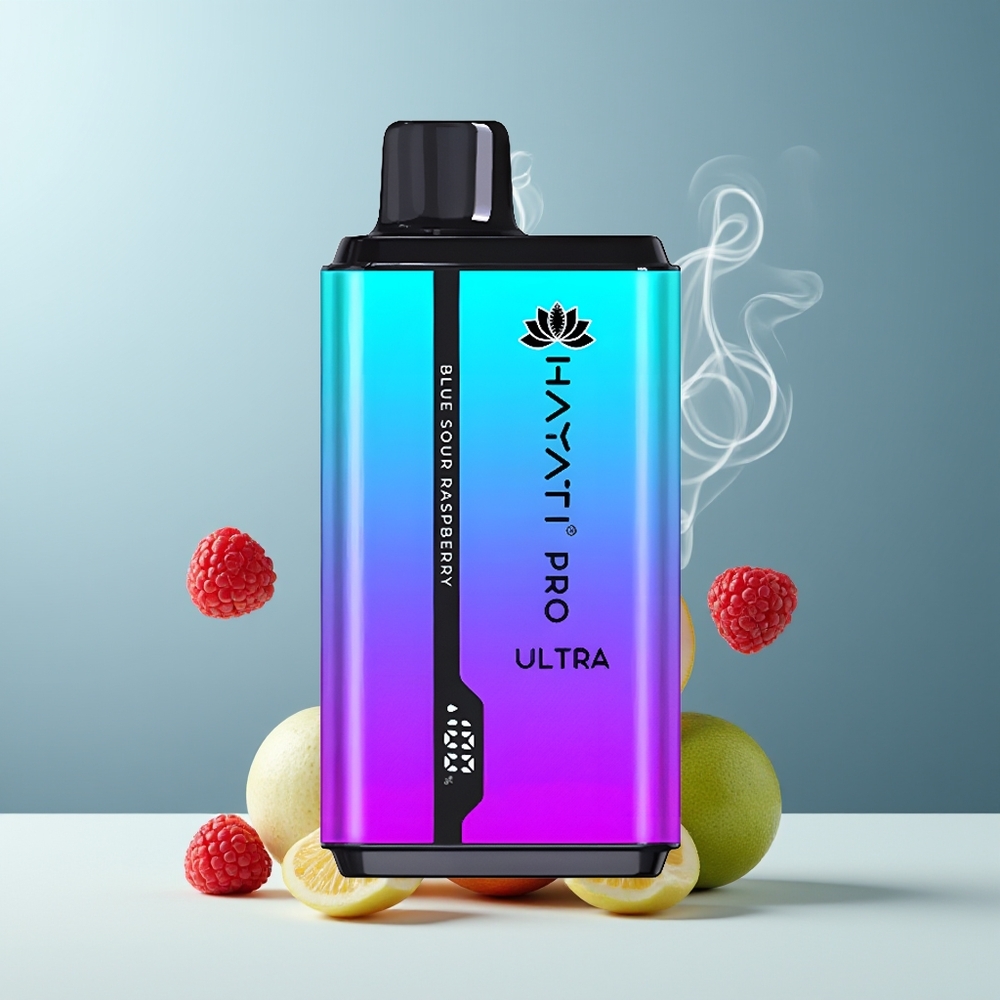 Hayati Pro Ultra 15000+ Puffs 850mAh 2 12ml 2% 49 Smaker grossister Sverige Blå Sur Hindbær