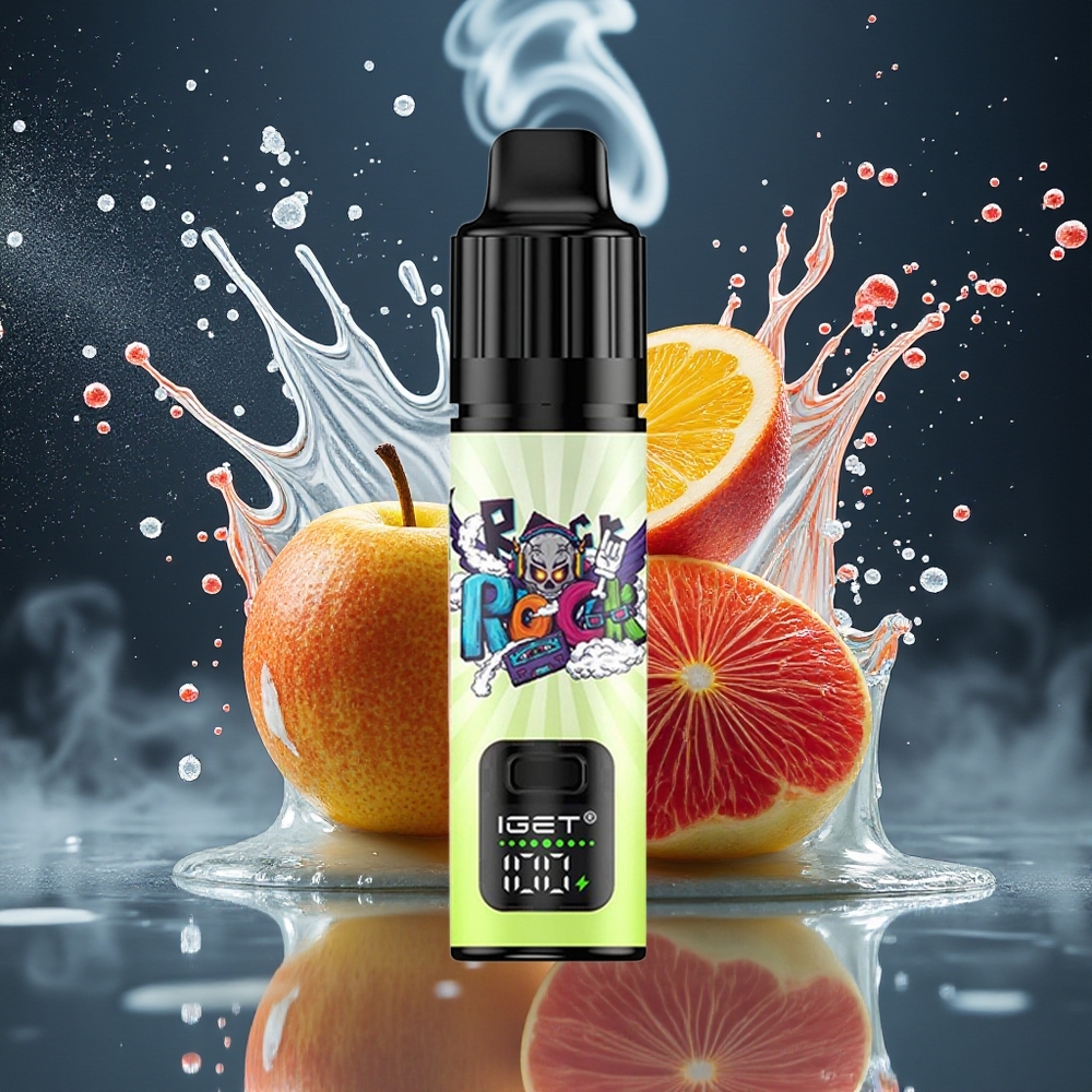 IGET BAR PLUS S3 POD 10000 Puffs Disposable Vape 18 ml 5% Nikotin 950 mAh grossister Sverige Dubbelt Äpple