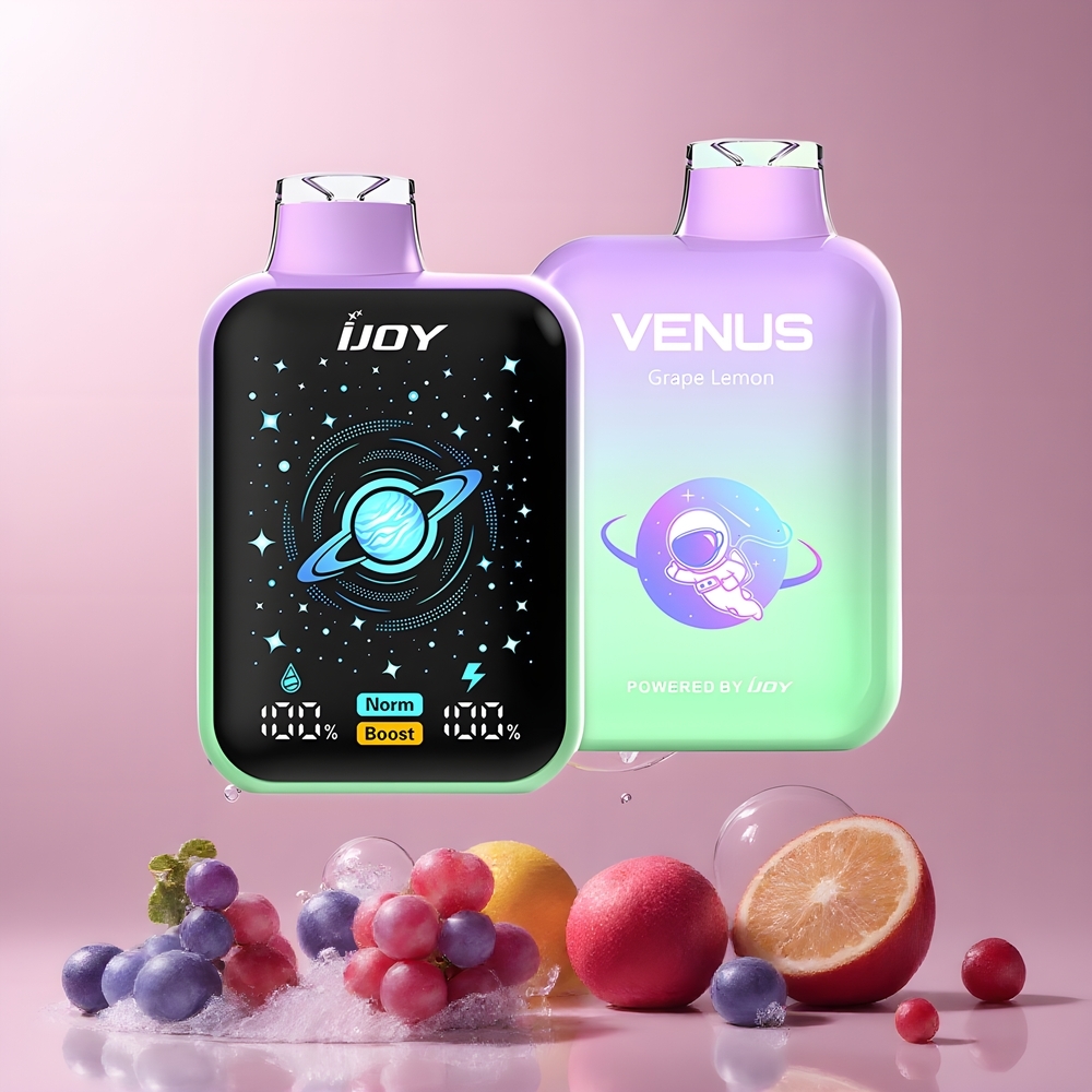 IJOY VENUS 25000 Puffs Disposable Vape 20ML 900 mAh TYPE-C grossister Sverige Druva Citron
