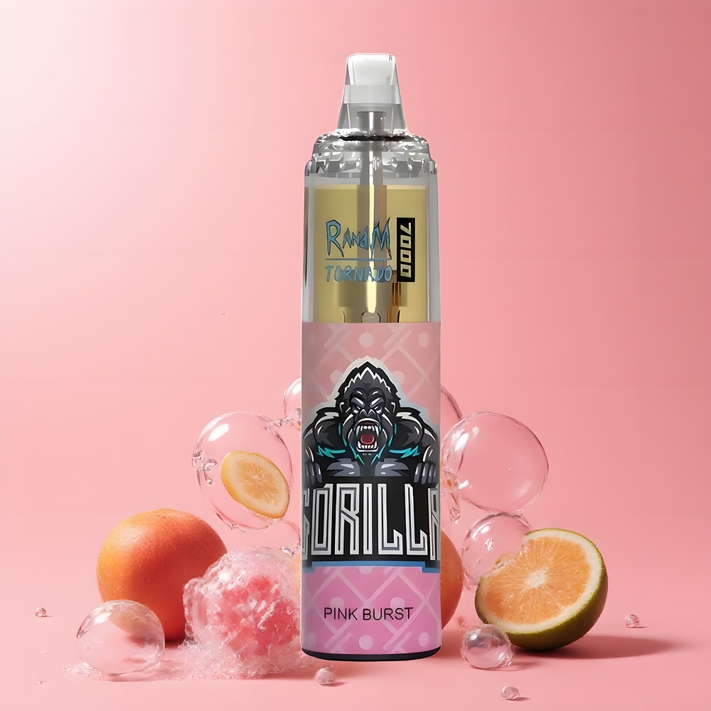 Fumot Tornado 7000 Grossister Sverige – 14 ML E-liquid, 850 MAH Battery, Mesh Coil, Type-C Port, RGB Light, Air-Adjustable Rosa Explosion