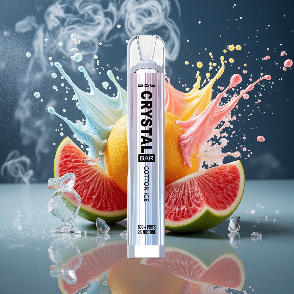 SKE Crystal BAR 600 Grossister Sverige – 600 Puffs, 500mAh, 2.0ml, Mesh Coil, 0%/2% Nikotin