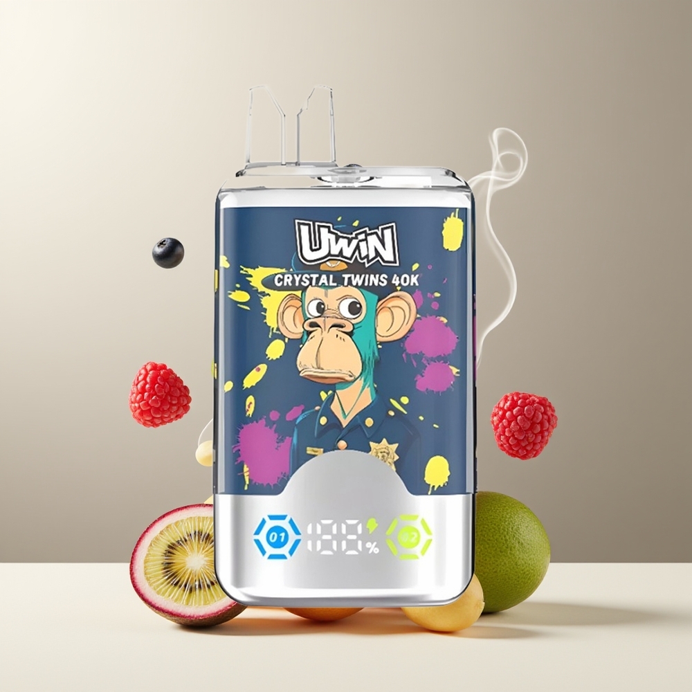 UWIN Crystal Twins 40000 Puffs - Dubbla Smaker, 32ml E-vätska, 850mAh Battery, Type-C Laddning - grossister Sverige